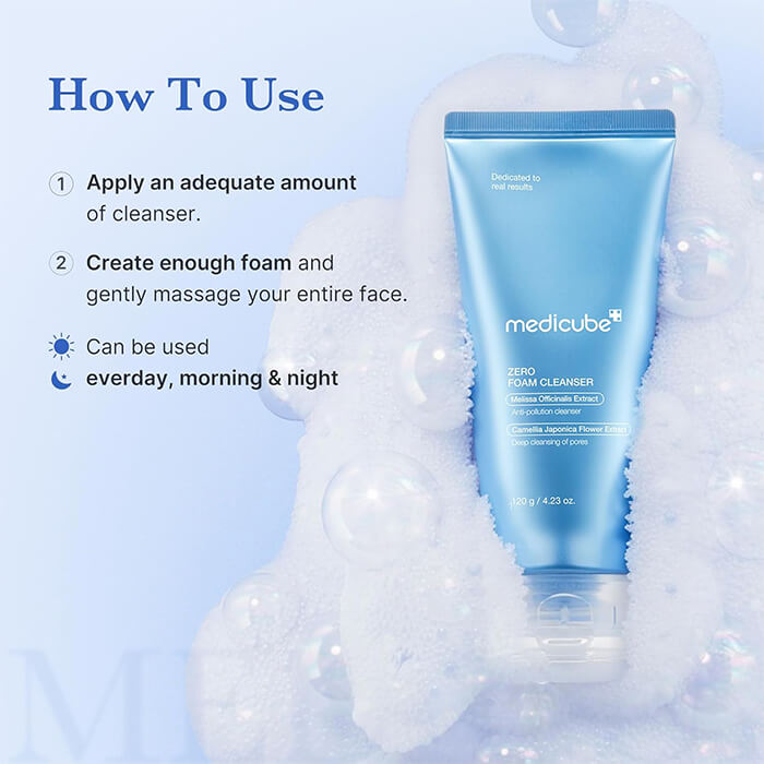 how to use medicube zero foam cleanser 120 g