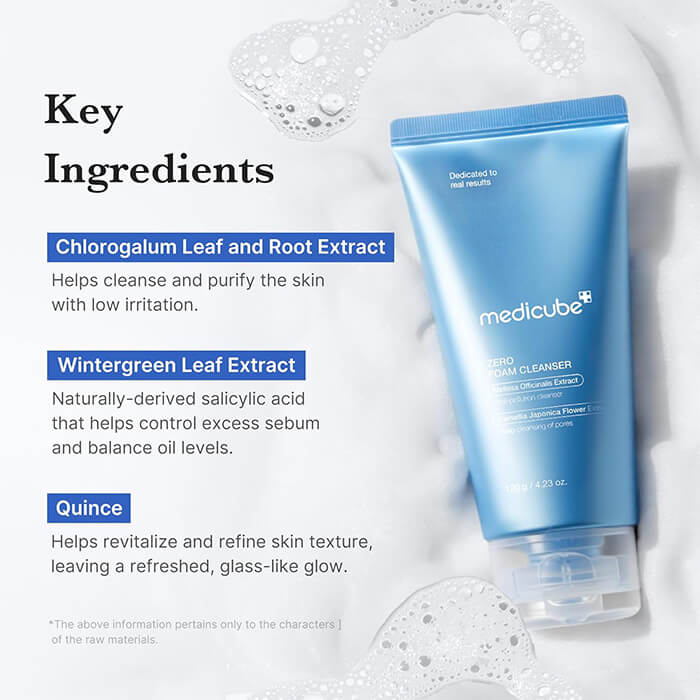 medicube zero foam cleanser 120 g ingridients